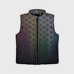 Детский жилет Абстрактные соты размытые, цвет: 3D-черный