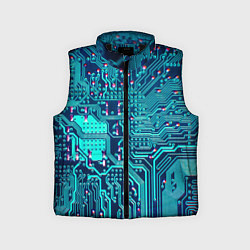 Детский жилет Компьютерная плата, цвет: 3D-черный