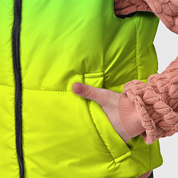 Детский жилет Зелено-желтый градиент, цвет: 3D-черный — фото 2