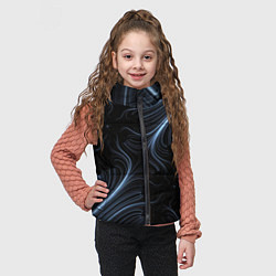 Детский жилет Размытые серые краски, цвет: 3D-черный — фото 2