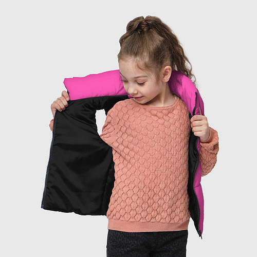 Детский жилет Кислотный розовый / 3D-Черный – фото 4