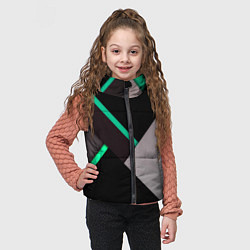 Детский жилет Спортивная геометрия линии, цвет: 3D-красный — фото 2
