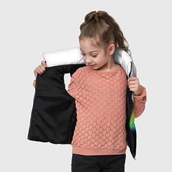 Детский жилет Северное сияние - тай-дай, цвет: 3D-черный — фото 2