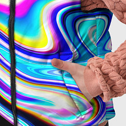 Детский жилет Неоновые размытые краски, цвет: 3D-красный — фото 2