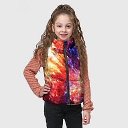 Детский жилет Космическое сияние ночь, цвет: 3D-красный — фото 2