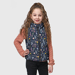 Детский жилет Акварельная цветочная полянка, цвет: 3D-светло-серый — фото 2