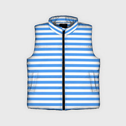 Детский жилет Тельняшка васильковая ВДВ, цвет: 3D-светло-серый