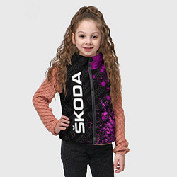 Детский жилет Skoda pro racing: по-вертикали, цвет: 3D-черный — фото 2