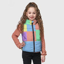 Детский жилет Разноцветные квадраты и прямоугольники, цвет: 3D-светло-серый — фото 2