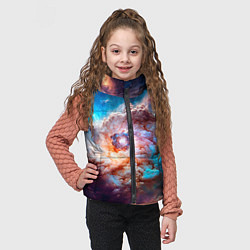 Детский жилет Небула в космосе в голубо-розовых тонах - нейронна, цвет: 3D-красный — фото 2