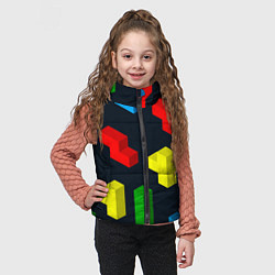 Детский жилет Крупные фигуры из игры Тетрис, цвет: 3D-красный — фото 2