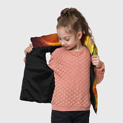 Детский жилет Огонь: арт нейросети, цвет: 3D-черный — фото 2