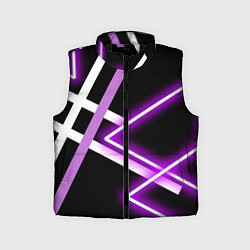 Детский жилет Фиолетовые полоски с неоном