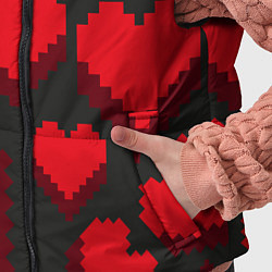 Детский жилет Pixel hearts, цвет: 3D-красный — фото 2