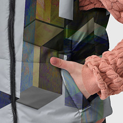 Детский жилет Геометрический коллапс, цвет: 3D-светло-серый — фото 2