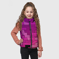 Детский жилет Фиолетовые текстуры, цвет: 3D-светло-серый — фото 2
