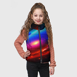 Детский жилет Неоновая галактика, цвет: 3D-красный — фото 2