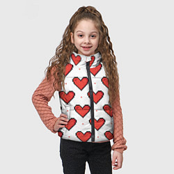Детский жилет Pixel heart, цвет: 3D-красный — фото 2
