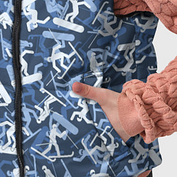Детский жилет Сноубордист и Лыжник - камуфляж, цвет: 3D-черный — фото 2