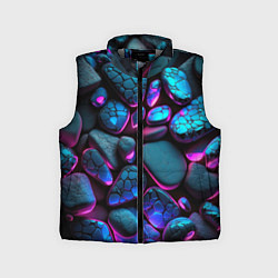 Детский жилет Неоновые камни, цвет: 3D-светло-серый