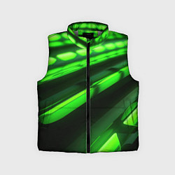 Детский жилет Green neon abstract