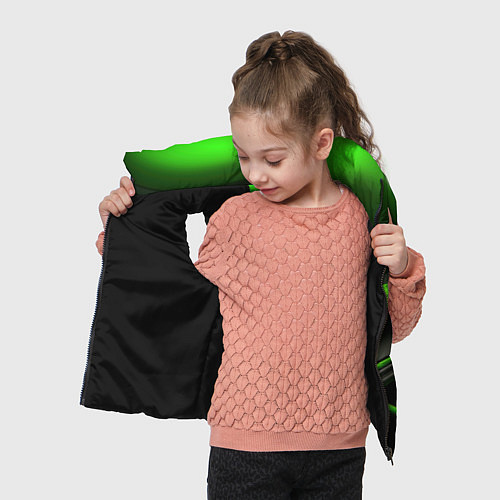 Детский жилет Black green textureпоп / 3D-Черный – фото 4