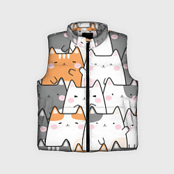 Детский жилет Семья котиков, цвет: 3D-светло-серый