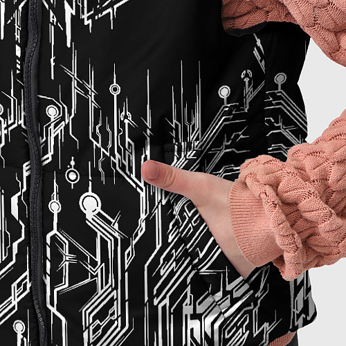 Детский жилет Киберпанк-модерн / 3D-Светло-серый – фото 5