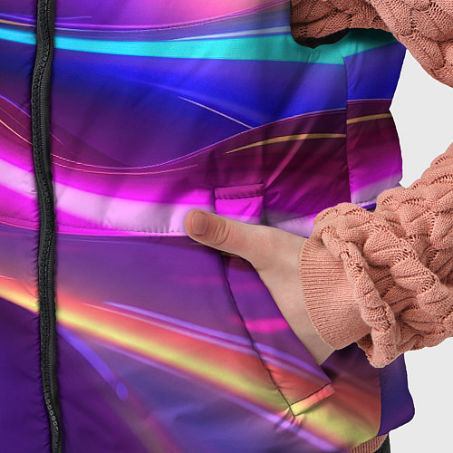 Детский жилет Неоновые волны / 3D-Красный – фото 5