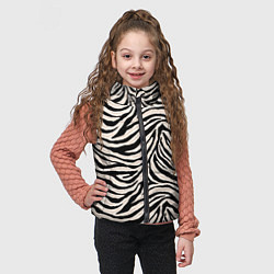 Детский жилет Полосатая шкура зебры, белого тигра, цвет: 3D-светло-серый — фото 2