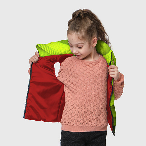 Детский жилет Зеленый абстрактный фон / 3D-Красный – фото 4