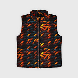 Детский жилет Black orange texture, цвет: 3D-красный