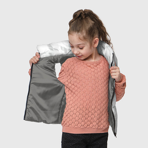 Детский жилет Мятая бумага - текстура / 3D-Светло-серый – фото 4