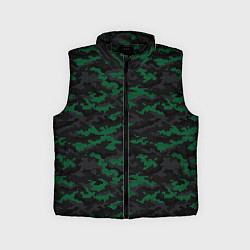 Детский жилет Точечный камуфляжный узор Spot camouflage pattern, цвет: 3D-черный