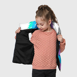 Детский жилет Абстрактный рисунок неоновых тонов, цвет: 3D-черный — фото 2