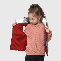 Детский жилет Черно-белая абстрактная картина, цвет: 3D-красный — фото 2