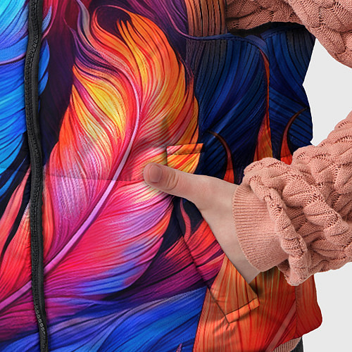 Детский жилет Экзотические перья / 3D-Красный – фото 5