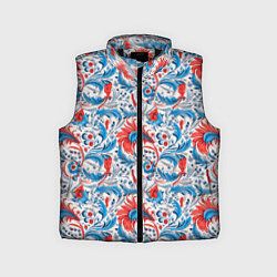 Детский жилет Русские узоры, цвет: 3D-черный