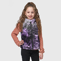 Детский жилет Текстура - Lilac smoke, цвет: 3D-черный — фото 2