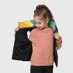 Детский жилет Мраморная радуга, цвет: 3D-черный — фото 2