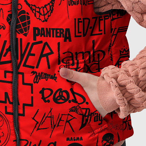 Детский жилет Лучшие рок группы на красном / 3D-Красный – фото 5