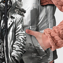 Детский жилет Кибернетический кицунэ, цвет: 3D-светло-серый — фото 2