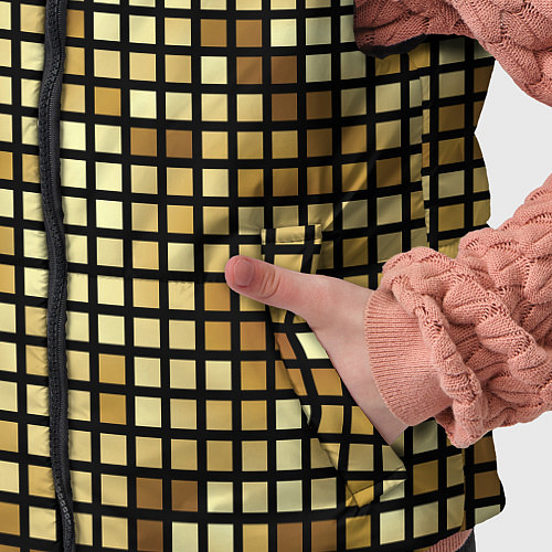 Детский жилет Золотая мозаика, поверхность диско шара / 3D-Красный – фото 5