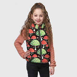 Детский жилет Веселые мухоморчики, цвет: 3D-черный — фото 2
