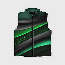 Детский жилет Black green line, цвет: 3D-светло-серый