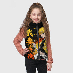 Детский жилет Зеницу и иероглифы - клинок, цвет: 3D-черный — фото 2