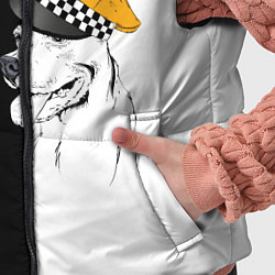 Детский жилет Собака в кепке таксиста, цвет: 3D-черный — фото 2