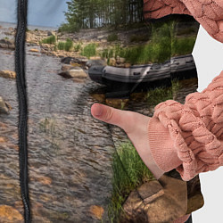 Детский жилет Лодка на Ладоге, цвет: 3D-черный — фото 2