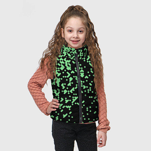 Детский жилет Green pixel / 3D-Светло-серый – фото 3