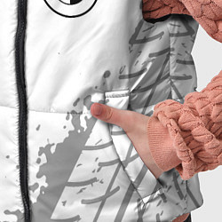 Детский жилет BMW speed на светлом фоне со следами шин: надпись,, цвет: 3D-черный — фото 2